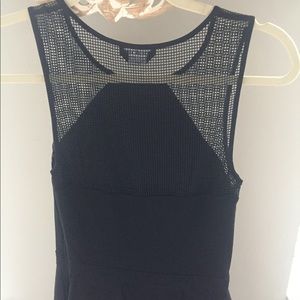 Bebe bla Mack mesh top/ flowy skirt size xxs